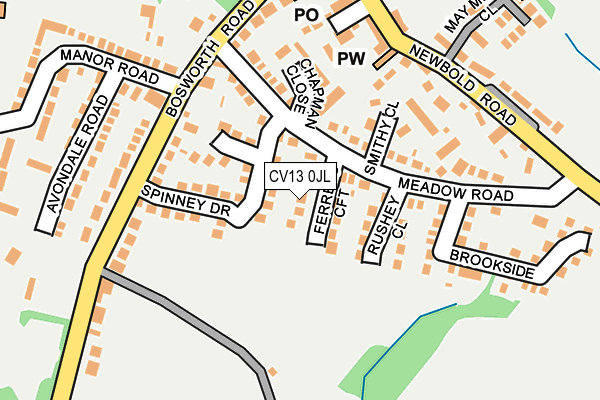 CV13 0JL map - OS OpenMap – Local (Ordnance Survey)