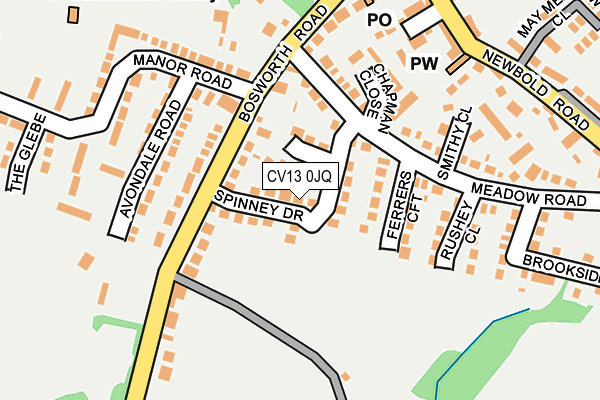 CV13 0JQ map - OS OpenMap – Local (Ordnance Survey)