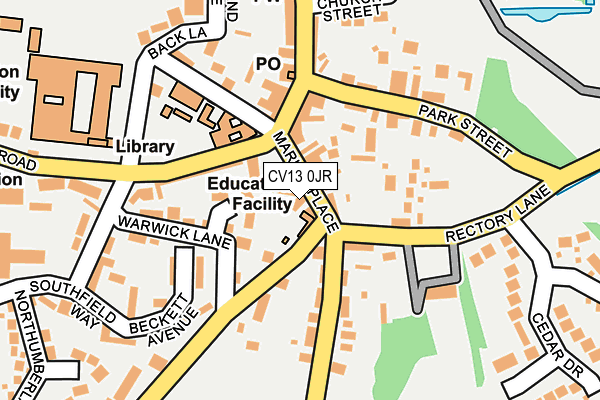 CV13 0JR map - OS OpenMap – Local (Ordnance Survey)