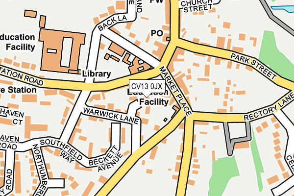 CV13 0JX map - OS OpenMap – Local (Ordnance Survey)
