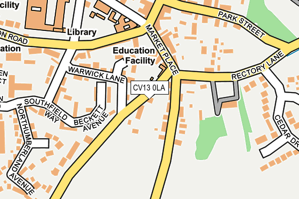 CV13 0LA map - OS OpenMap – Local (Ordnance Survey)