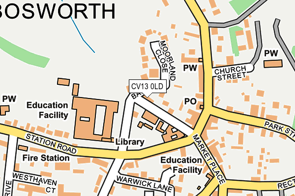 CV13 0LD map - OS OpenMap – Local (Ordnance Survey)