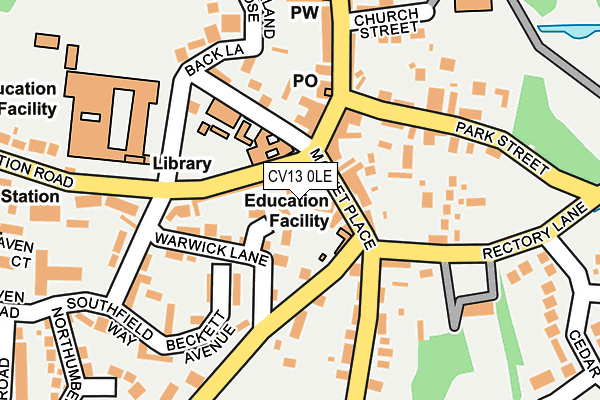 CV13 0LE map - OS OpenMap – Local (Ordnance Survey)