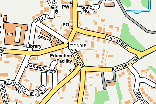 CV13 0LF map - OS OpenMap – Local (Ordnance Survey)