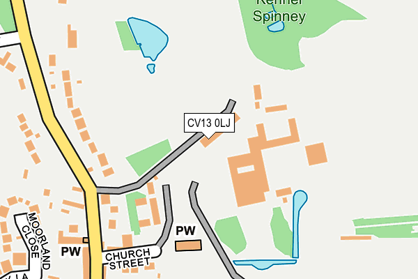 CV13 0LJ map - OS OpenMap – Local (Ordnance Survey)