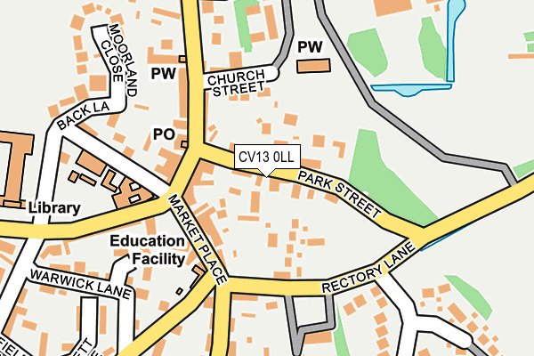 CV13 0LL map - OS OpenMap – Local (Ordnance Survey)