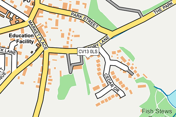 CV13 0LS map - OS OpenMap – Local (Ordnance Survey)