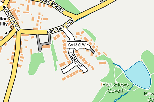 CV13 0LW map - OS OpenMap – Local (Ordnance Survey)