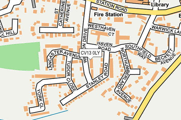 CV13 0LY map - OS OpenMap – Local (Ordnance Survey)