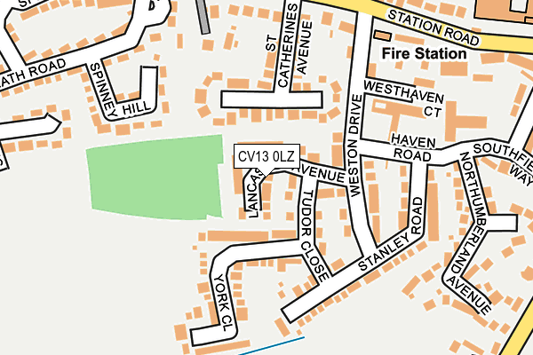 CV13 0LZ map - OS OpenMap – Local (Ordnance Survey)