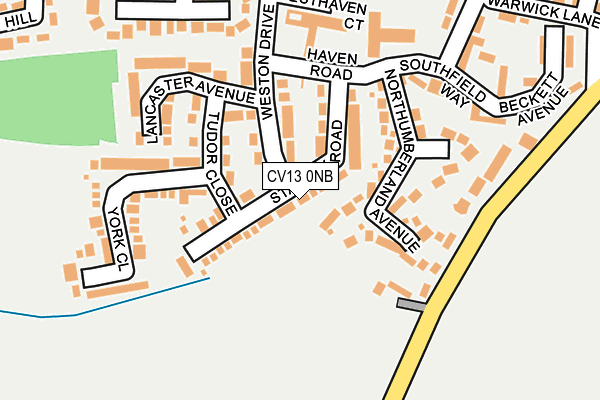 CV13 0NB map - OS OpenMap – Local (Ordnance Survey)