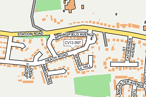 CV13 0NT map - OS OpenMap – Local (Ordnance Survey)
