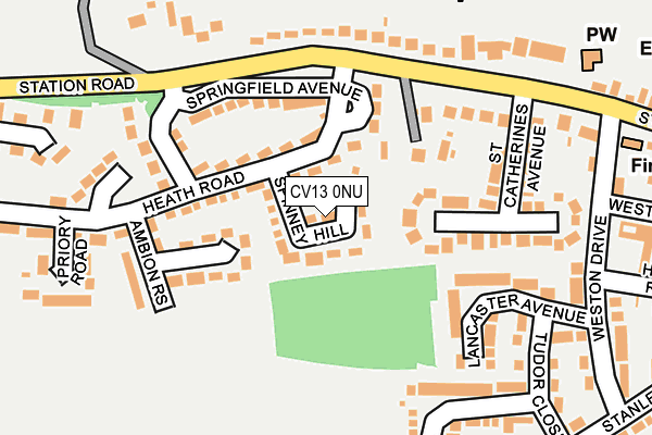 CV13 0NU map - OS OpenMap – Local (Ordnance Survey)