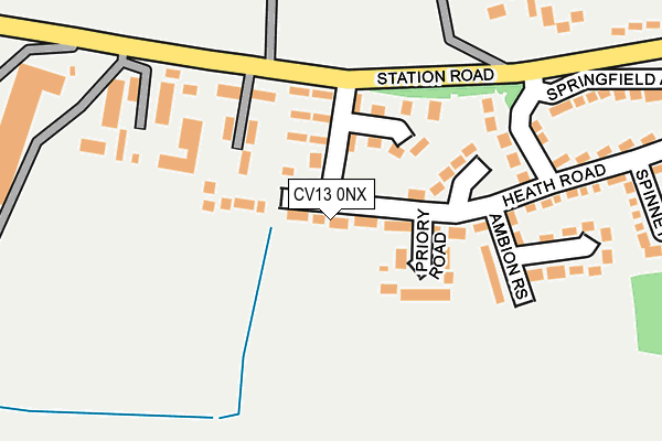 CV13 0NX map - OS OpenMap – Local (Ordnance Survey)