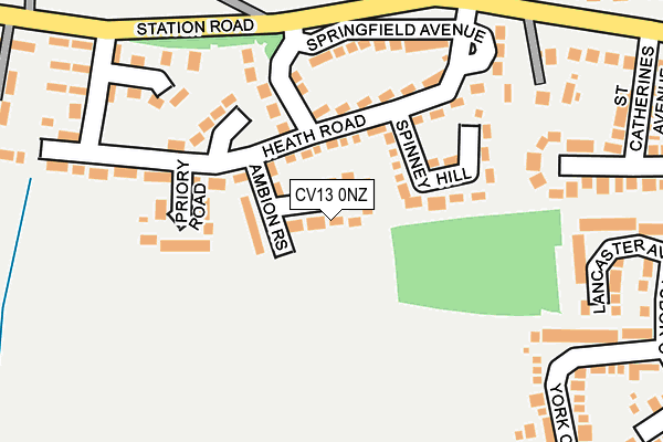 CV13 0NZ map - OS OpenMap – Local (Ordnance Survey)