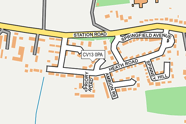 CV13 0PA map - OS OpenMap – Local (Ordnance Survey)