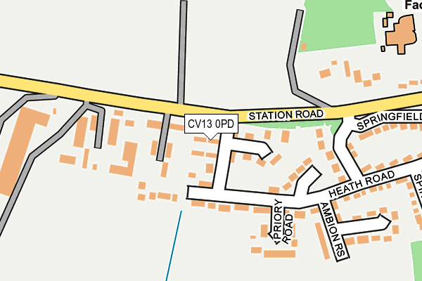 CV13 0PD map - OS OpenMap – Local (Ordnance Survey)