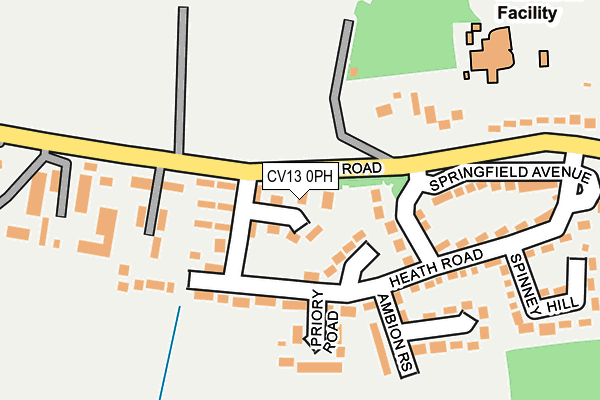 CV13 0PH map - OS OpenMap – Local (Ordnance Survey)