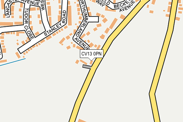 CV13 0PN map - OS OpenMap – Local (Ordnance Survey)