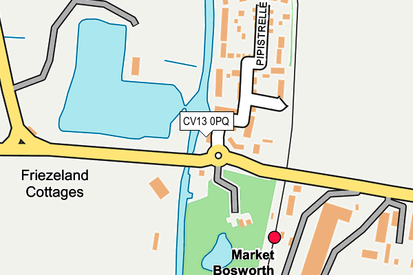 CV13 0PQ map - OS OpenMap – Local (Ordnance Survey)