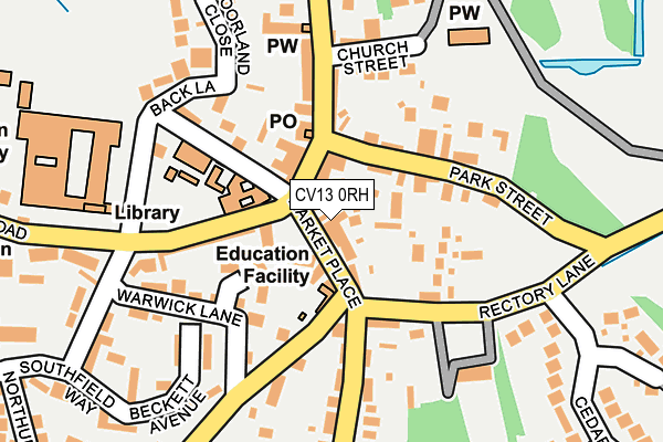 CV13 0RH map - OS OpenMap – Local (Ordnance Survey)