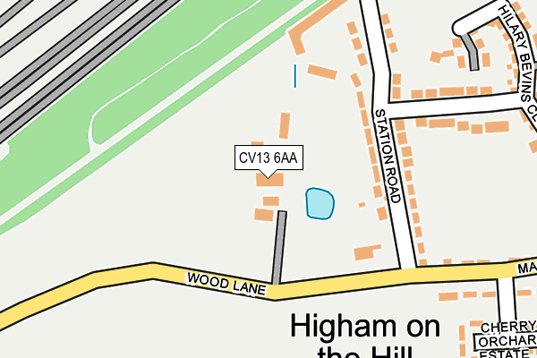 CV13 6AA map - OS OpenMap – Local (Ordnance Survey)
