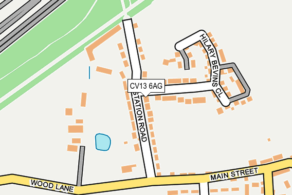 CV13 6AG map - OS OpenMap – Local (Ordnance Survey)