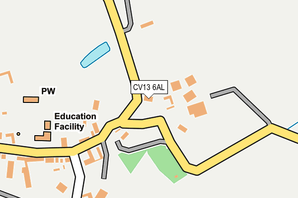 CV13 6AL map - OS OpenMap – Local (Ordnance Survey)