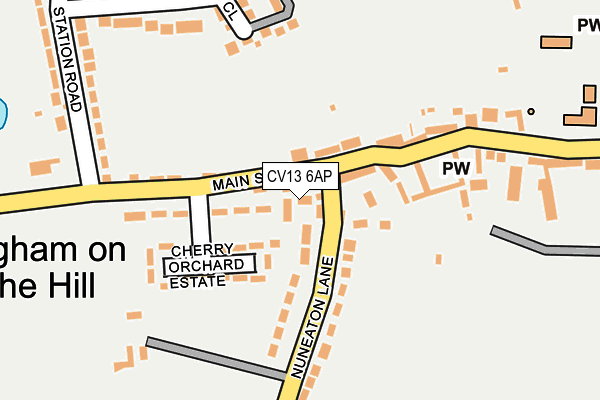 CV13 6AP map - OS OpenMap – Local (Ordnance Survey)