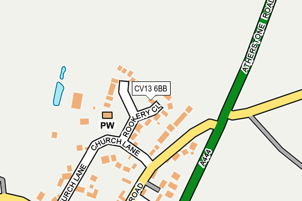 CV13 6BB map - OS OpenMap – Local (Ordnance Survey)