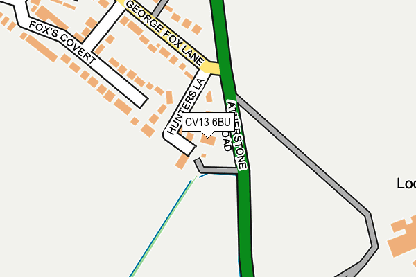 CV13 6BU map - OS OpenMap – Local (Ordnance Survey)
