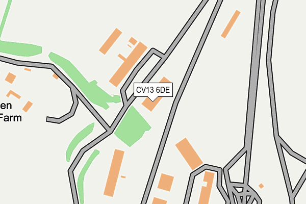 CV13 6DE map - OS OpenMap – Local (Ordnance Survey)