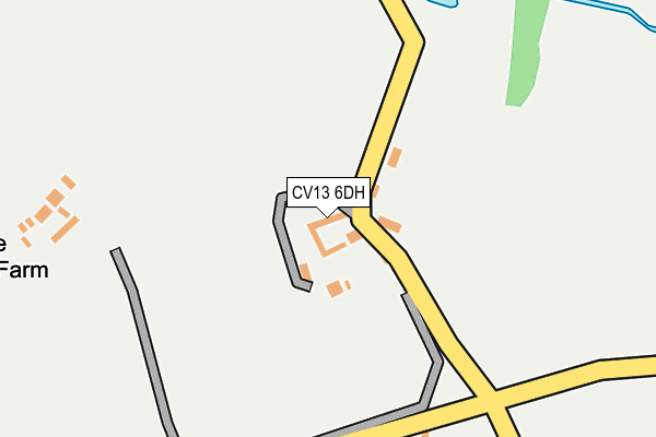 CV13 6DH map - OS OpenMap – Local (Ordnance Survey)