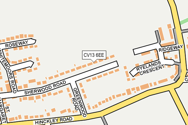 CV13 6EE map - OS OpenMap – Local (Ordnance Survey)