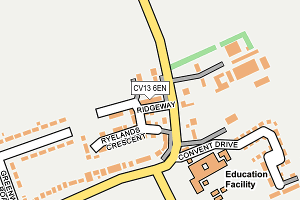 CV13 6EN map - OS OpenMap – Local (Ordnance Survey)