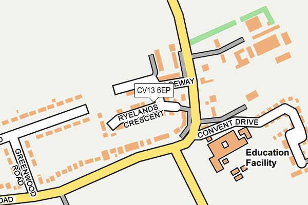 CV13 6EP map - OS OpenMap – Local (Ordnance Survey)