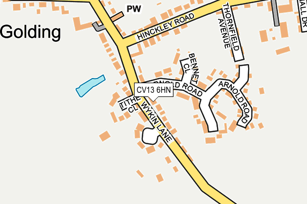 CV13 6HN map - OS OpenMap – Local (Ordnance Survey)