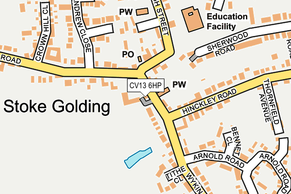 CV13 6HP map - OS OpenMap – Local (Ordnance Survey)