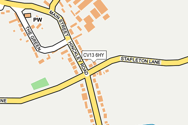 CV13 6HY map - OS OpenMap – Local (Ordnance Survey)