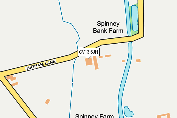 CV13 6JH map - OS OpenMap – Local (Ordnance Survey)