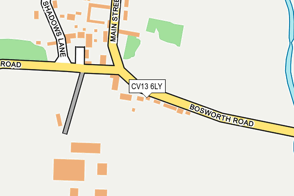 CV13 6LY map - OS OpenMap – Local (Ordnance Survey)