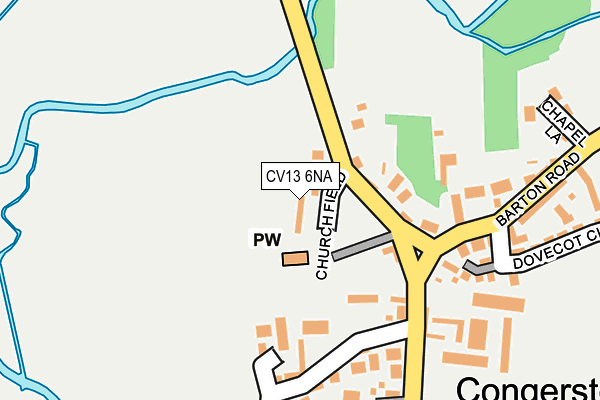 CV13 6NA map - OS OpenMap – Local (Ordnance Survey)