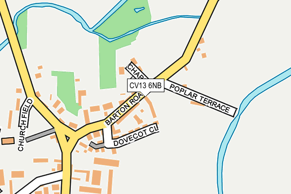 CV13 6NB map - OS OpenMap – Local (Ordnance Survey)