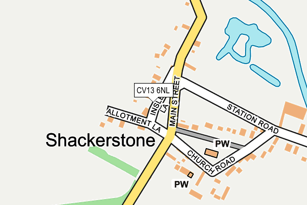 CV13 6NL map - OS OpenMap – Local (Ordnance Survey)
