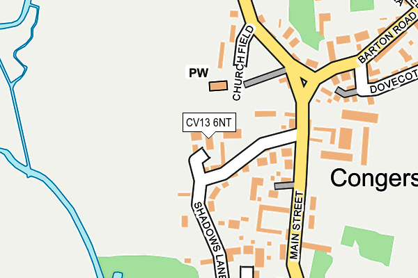 CV13 6NT map - OS OpenMap – Local (Ordnance Survey)