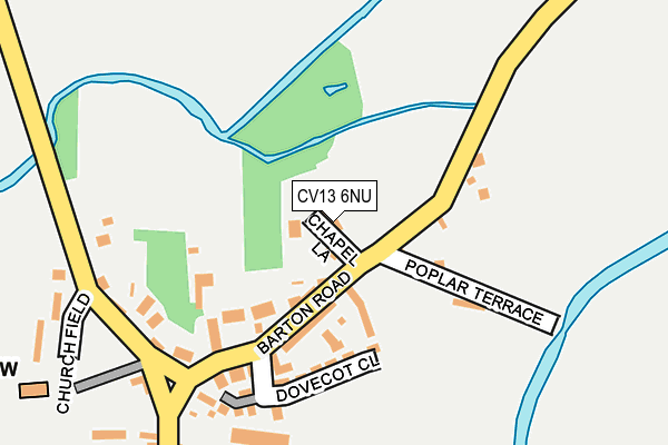 CV13 6NU map - OS OpenMap – Local (Ordnance Survey)