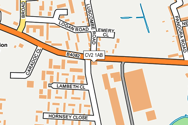 CV2 1AB map - OS OpenMap – Local (Ordnance Survey)