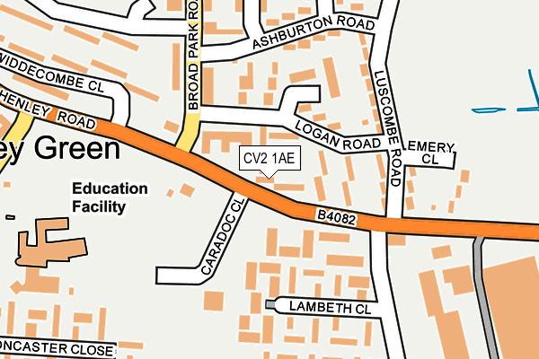 CV2 1AE map - OS OpenMap – Local (Ordnance Survey)