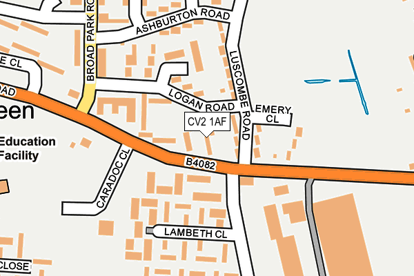 CV2 1AF map - OS OpenMap – Local (Ordnance Survey)