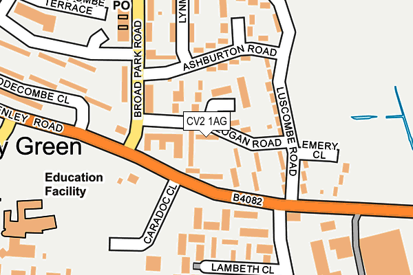 CV2 1AG map - OS OpenMap – Local (Ordnance Survey)